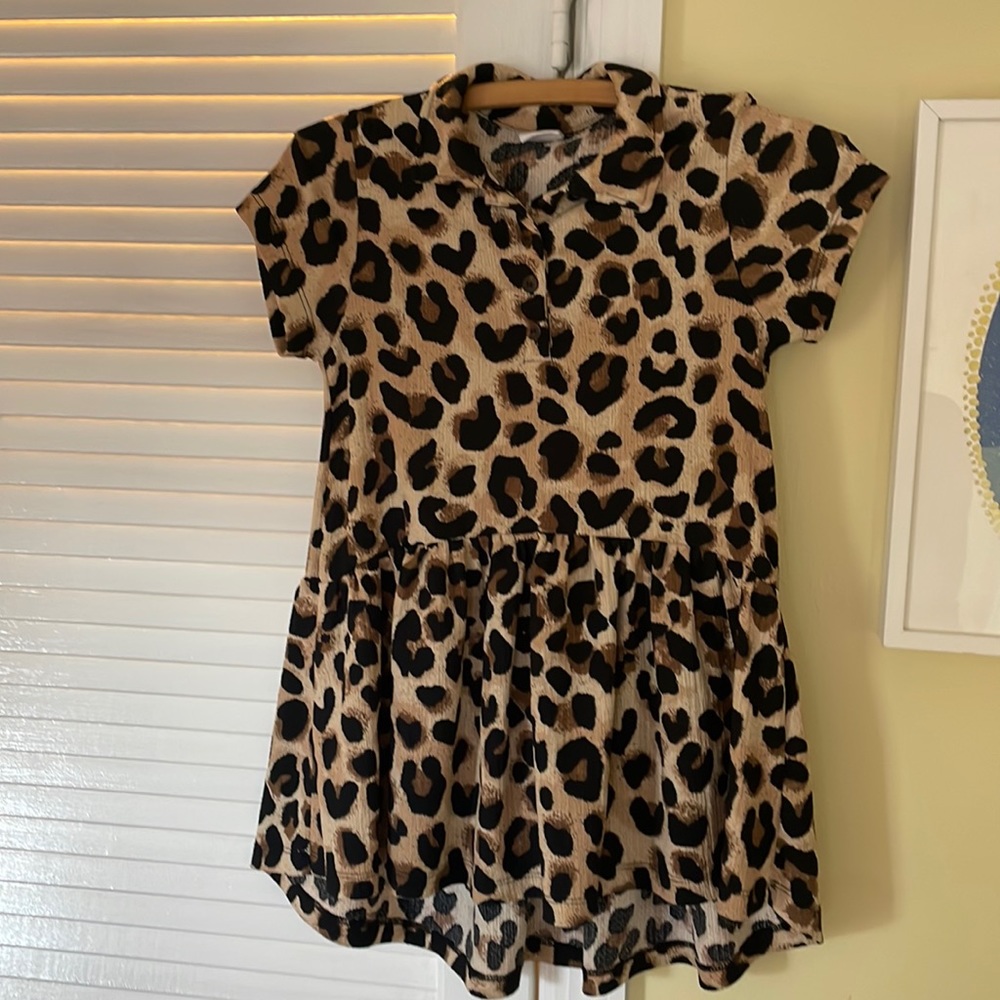Girls Zara leopard print tunic/dress